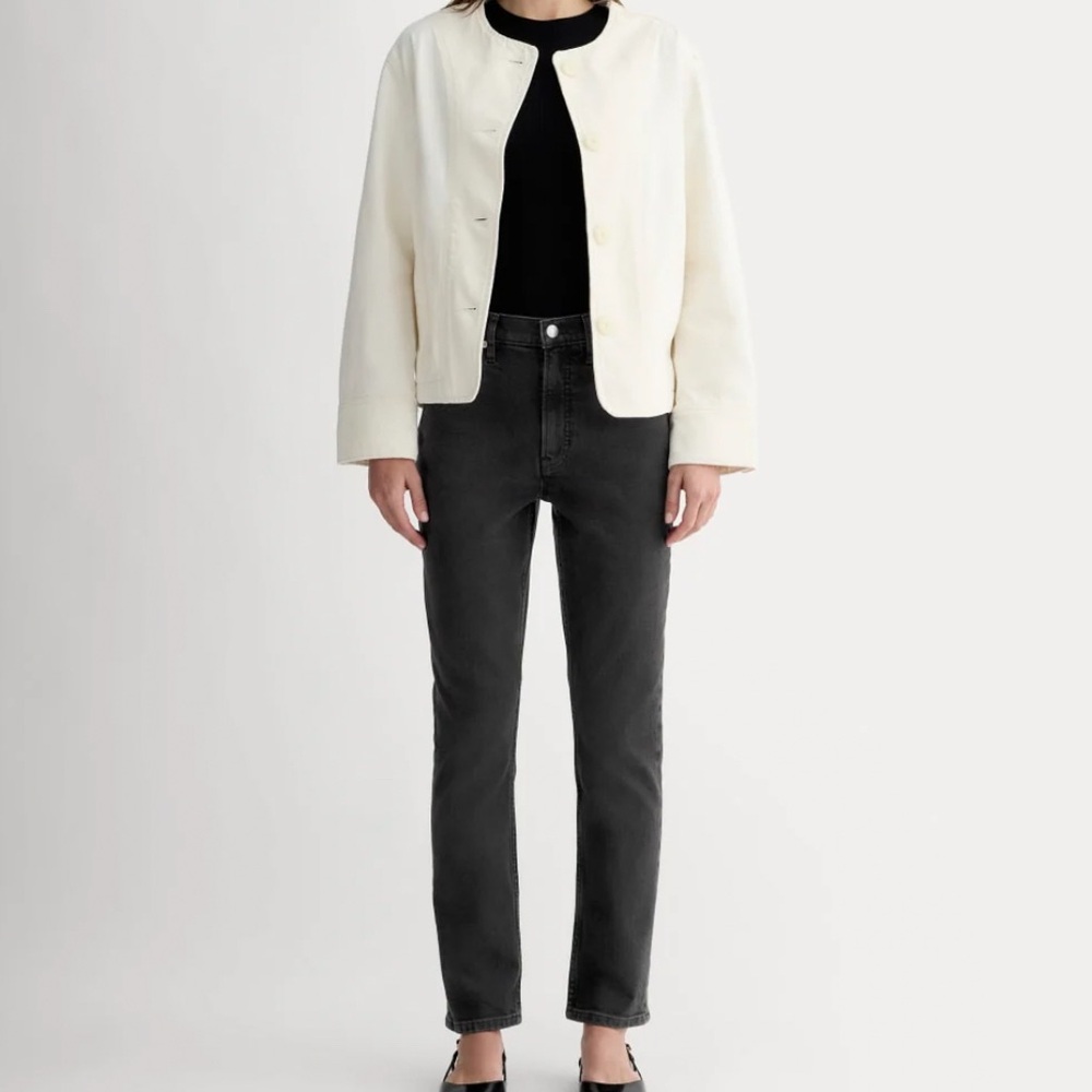 Everlane Original Cheeky Jean in Washed Black NWT
